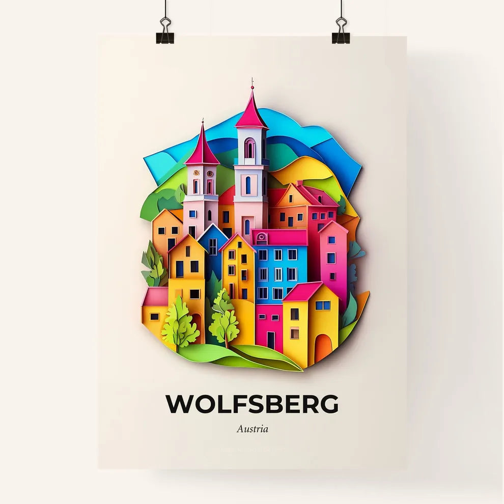 Vivid Wolfsberg, Austria, Colorful Poster
