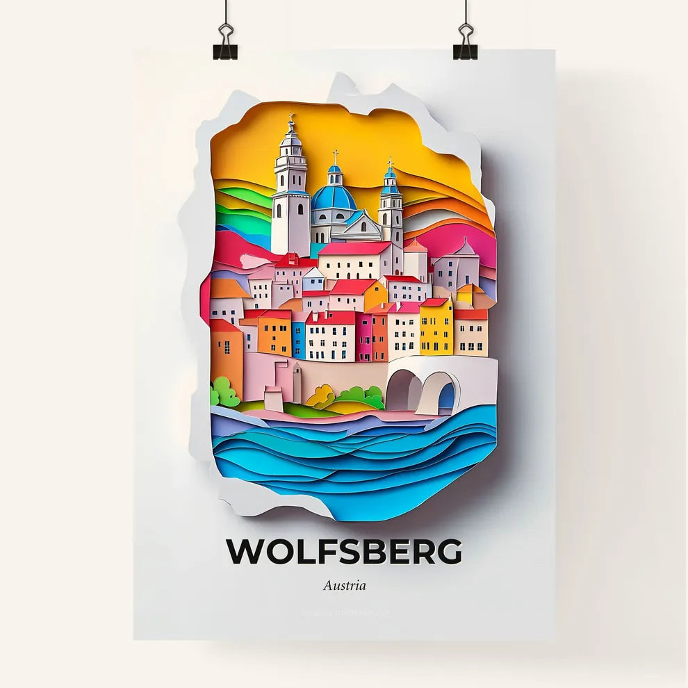 Vivid Wolfsberg, Austria, Colorful Poster