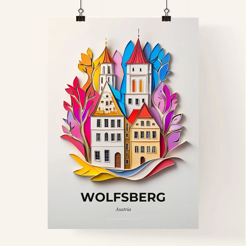Vivid Wolfsberg, Austria, Colorful Poster