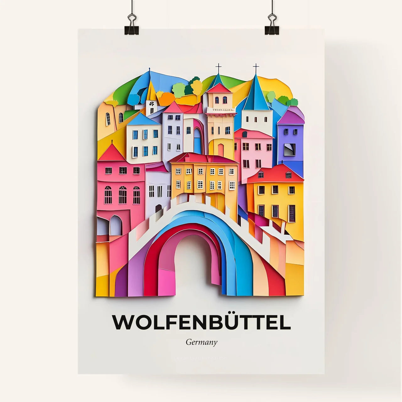 Vivid Wolfenbuttel, Germany, Colorful Poster