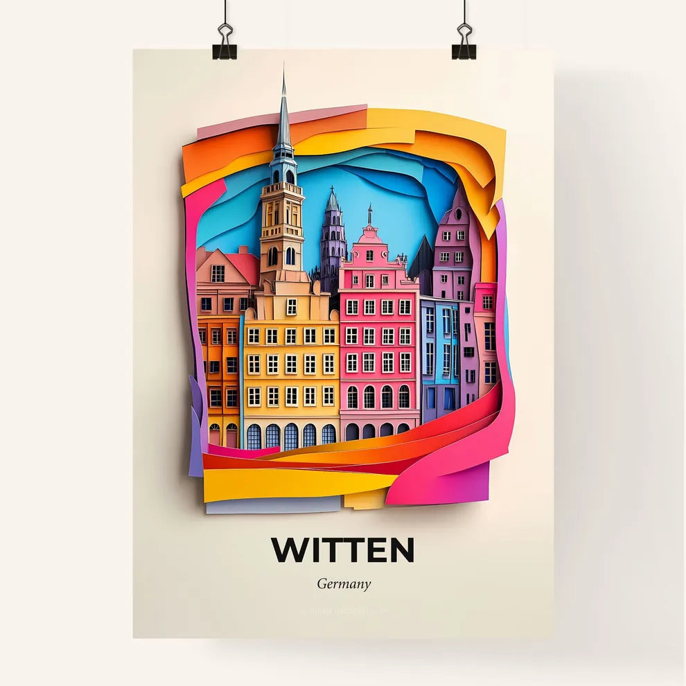 Vivid Witten, Germany, Colorful Poster