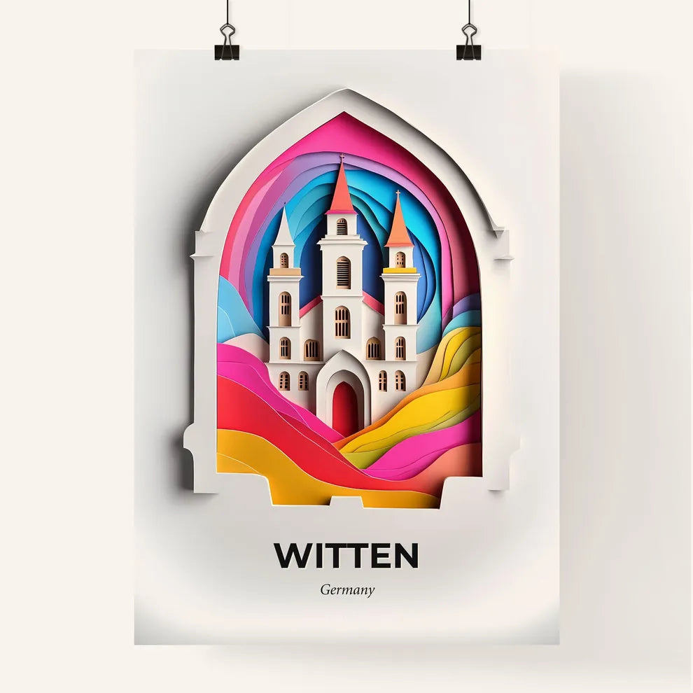 Vivid Witten, Germany, Colorful Poster
