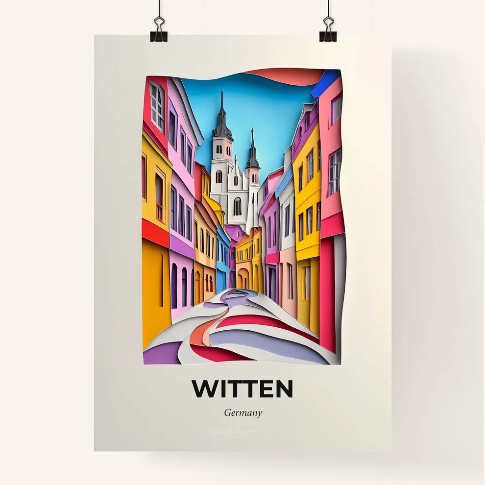 Vivid Witten, Germany, Colorful Poster