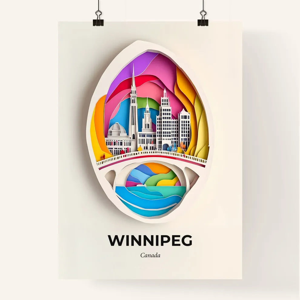 Vivid Winnipeg, Canada, Colorful Poster