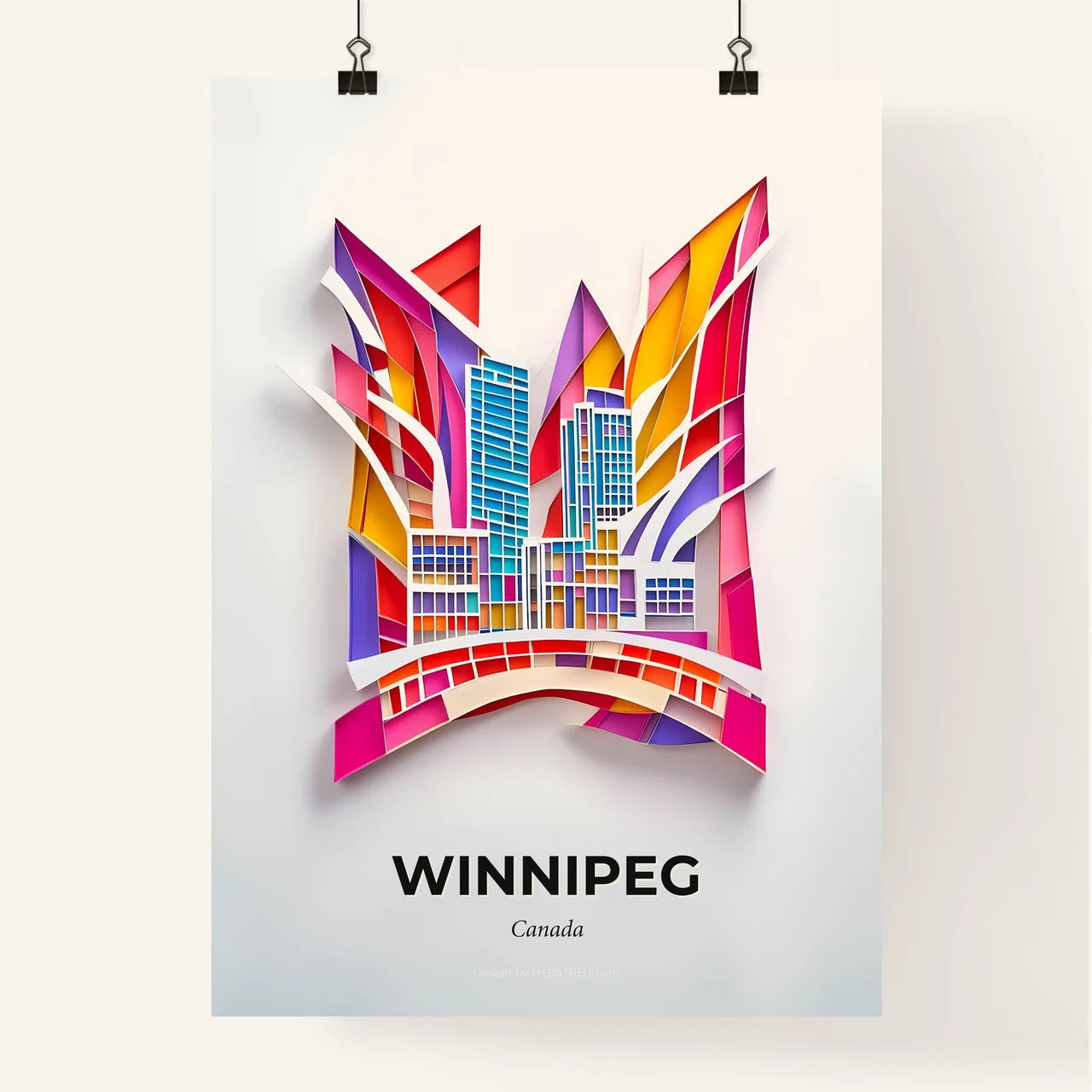 Vivid Winnipeg, Canada, Colorful Poster