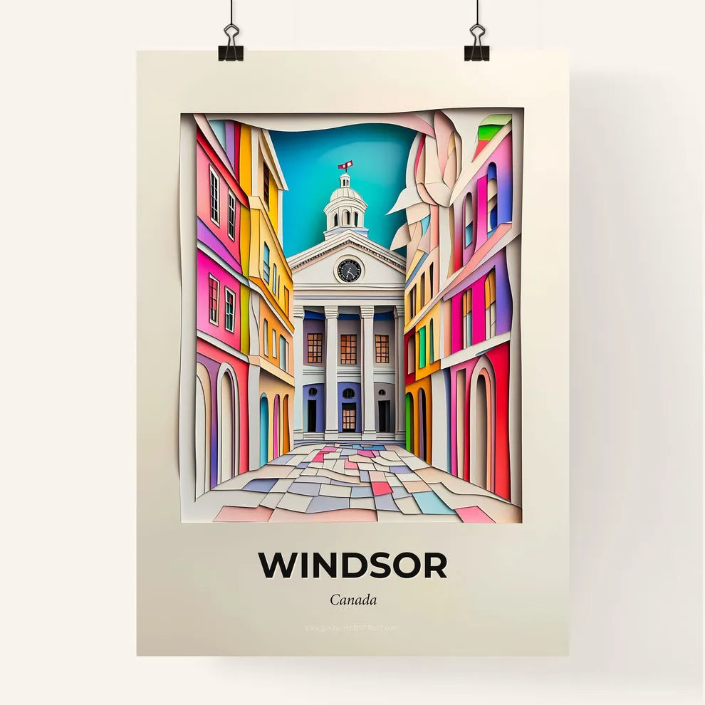 Vivid Windsor, Canada, Colorful Poster