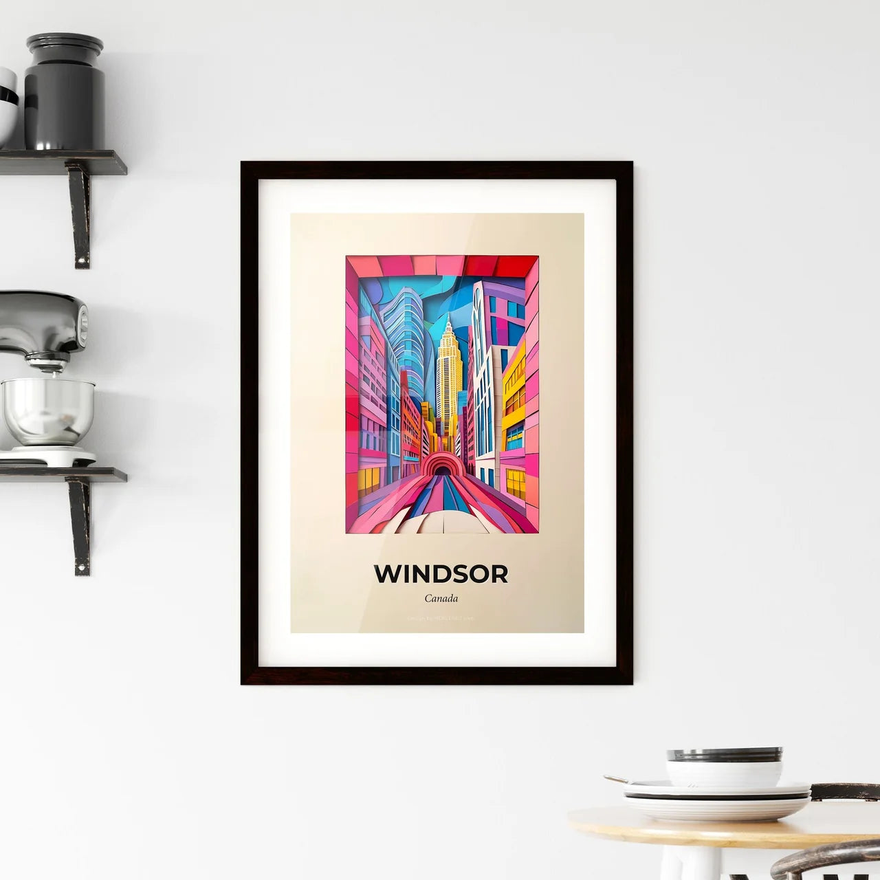 Vivid Windsor, Canada, Framed Wall Art