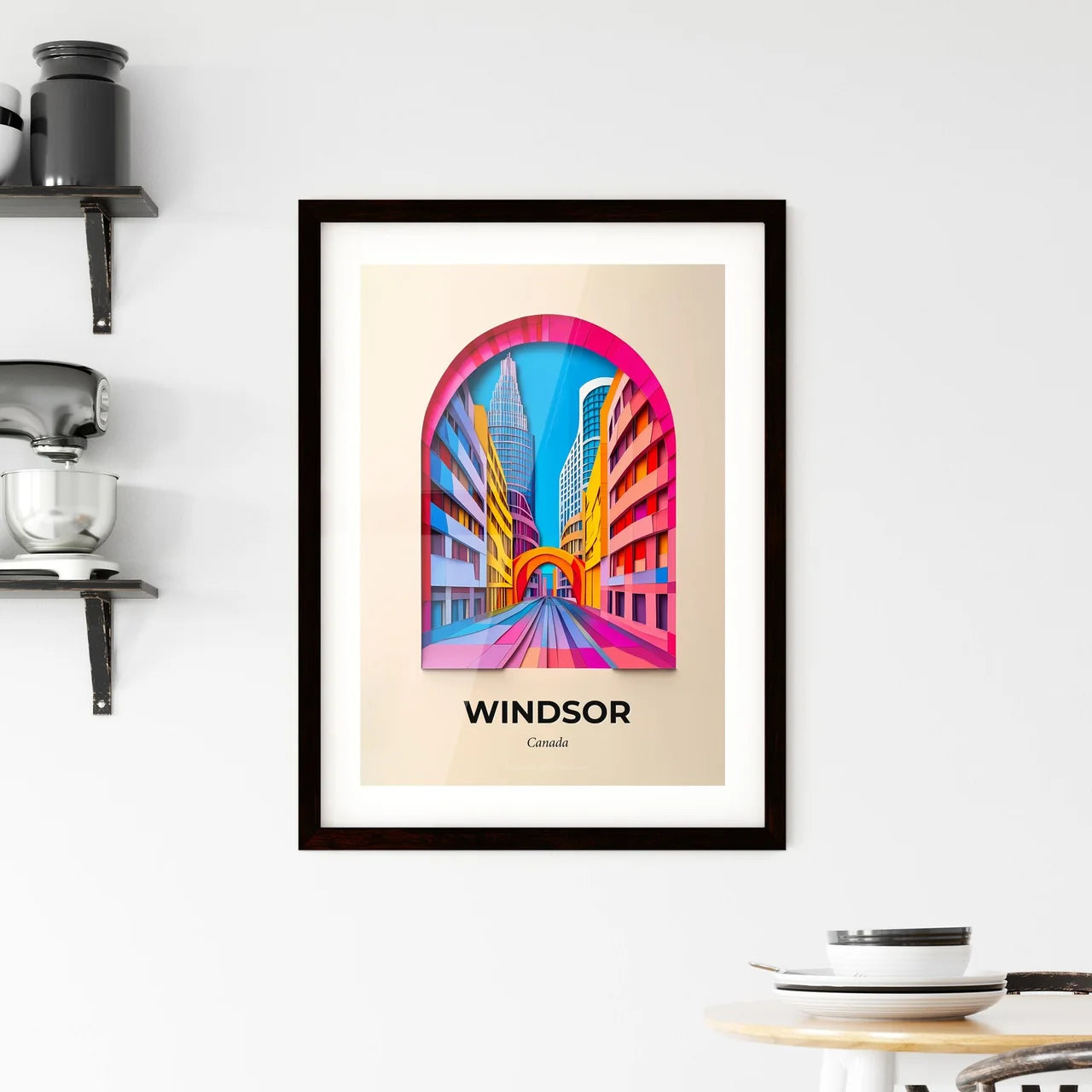 Vivid Windsor, Canada, Framed Wall Art