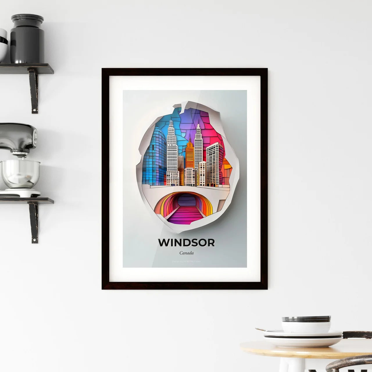 Vivid Windsor, Canada, Framed Wall Art