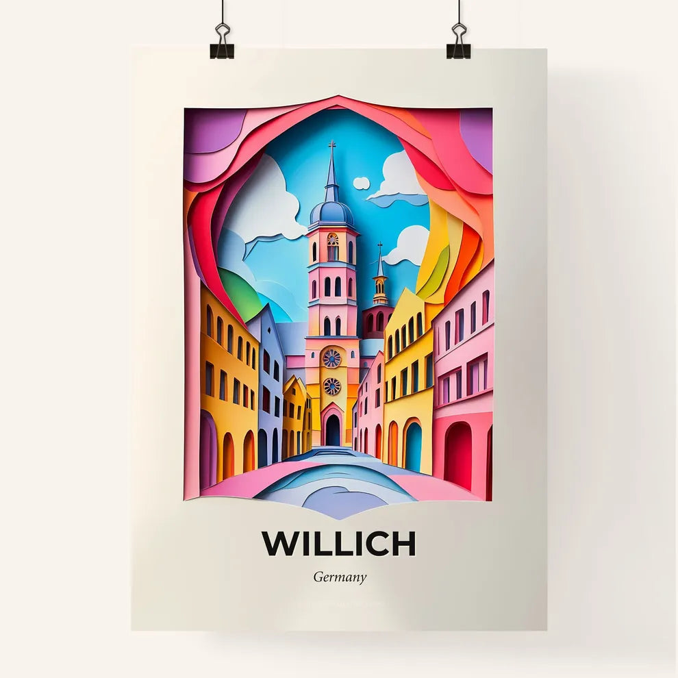 Vivid Willich, Germany, Colorful Poster
