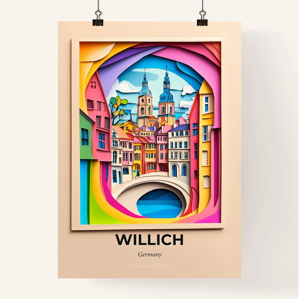 Vivid Willich, Germany, Colorful Poster