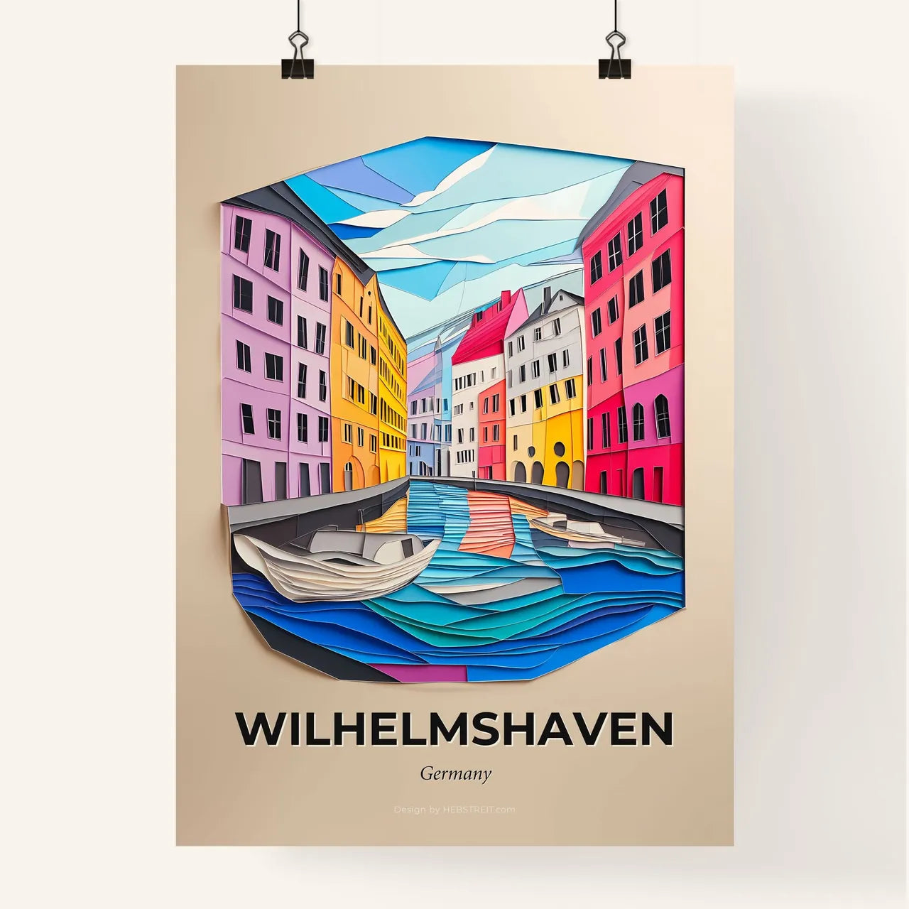 Vivid Wilhelmshaven, Germany, Colorful Poster
