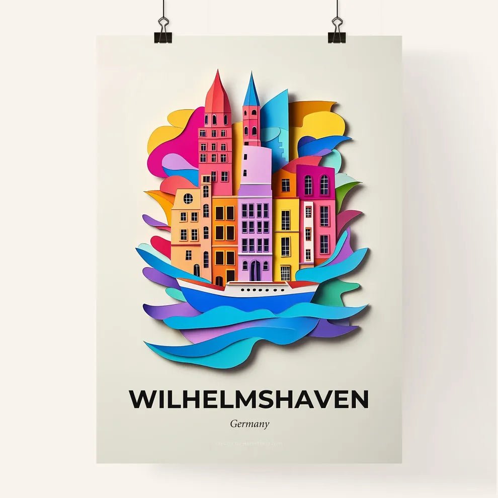 Vivid Wilhelmshaven, Germany, Colorful Poster