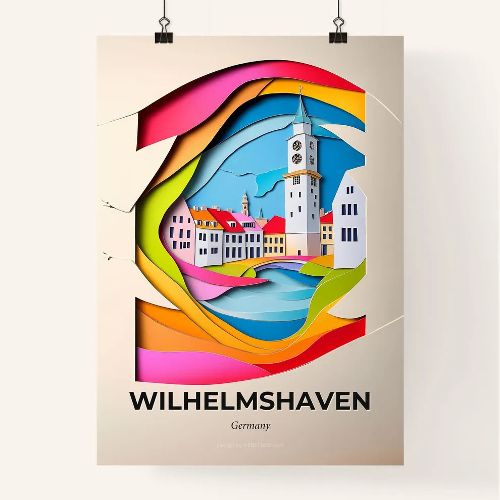 Vivid Wilhelmshaven, Germany, Colorful Poster
