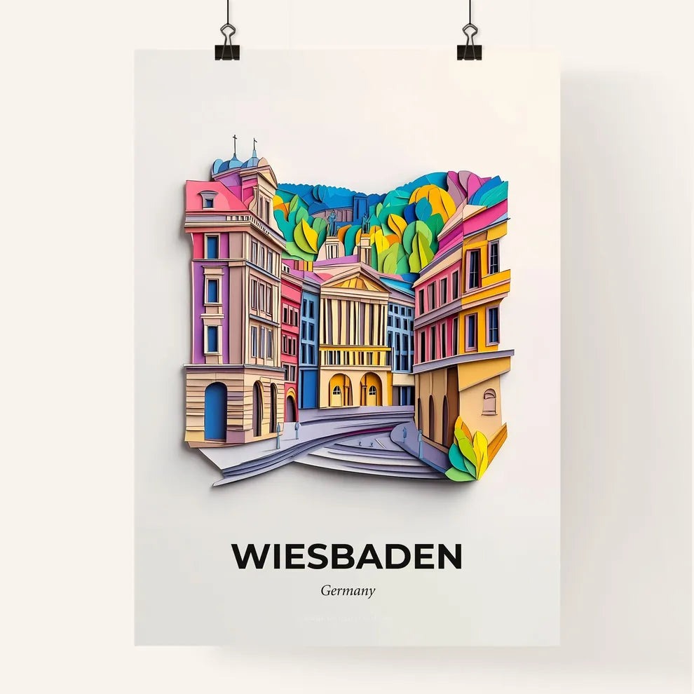 Vivid Wiesbaden, Germany, Colorful Poster