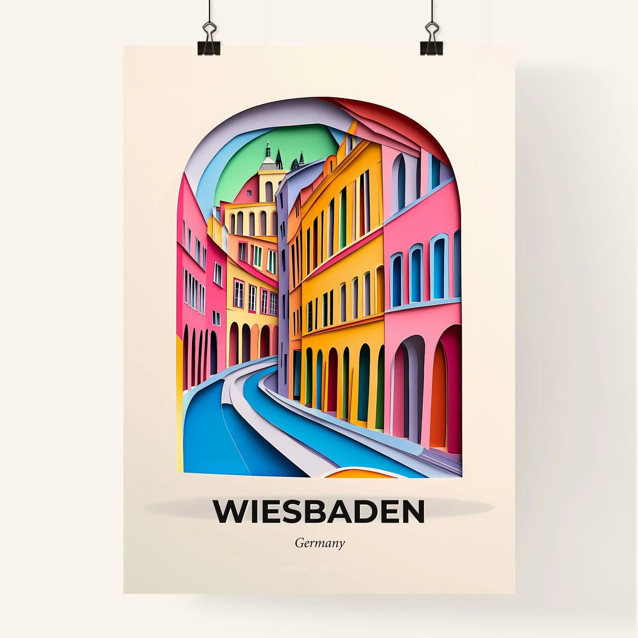 Vivid Wiesbaden, Germany, Colorful Poster
