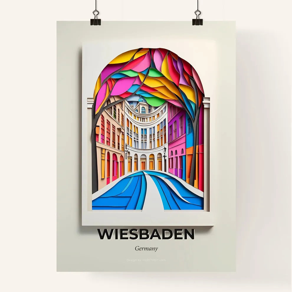 Vivid Wiesbaden, Germany, Colorful Poster