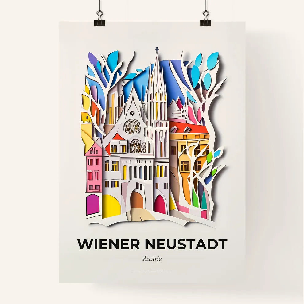 Vivid Wiener Neustadt, Austria, Colorful Poster