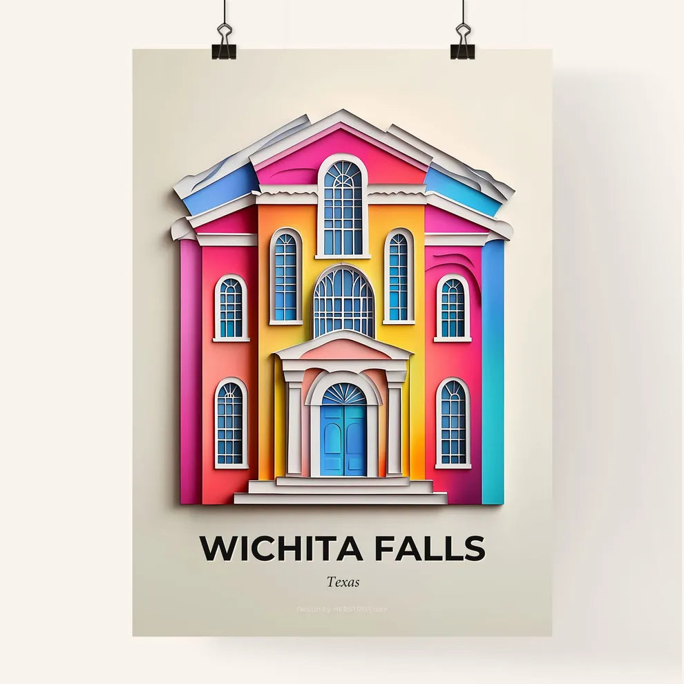 Vivid Wichita Falls, Texas, Colorful Poster