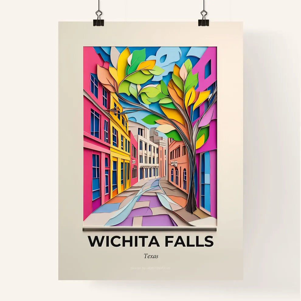 Vivid Wichita Falls, Texas, Colorful Poster