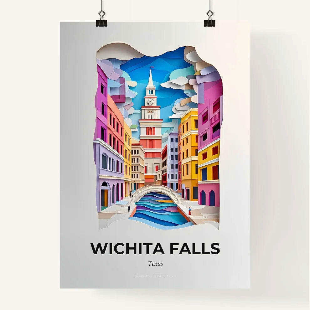 Vivid Wichita Falls, Texas, Colorful Poster