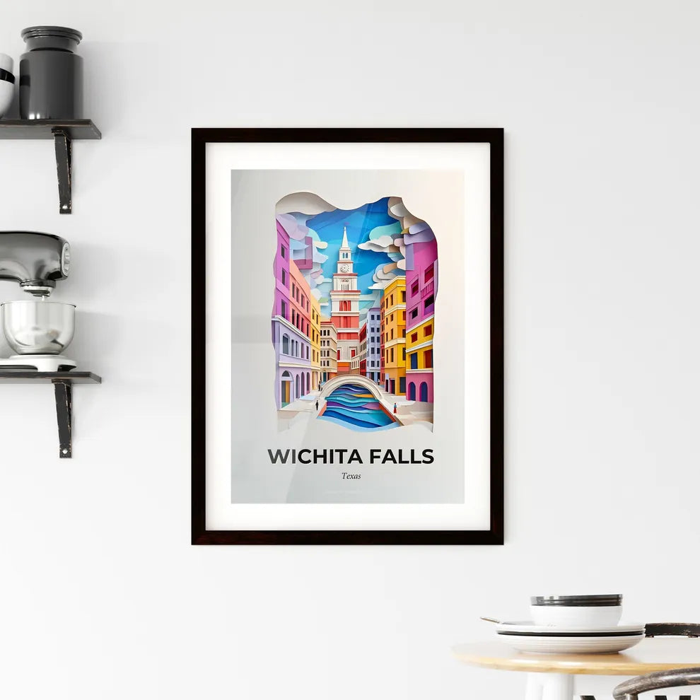 Vivid Wichita Falls, Texas, Framed Wall Art