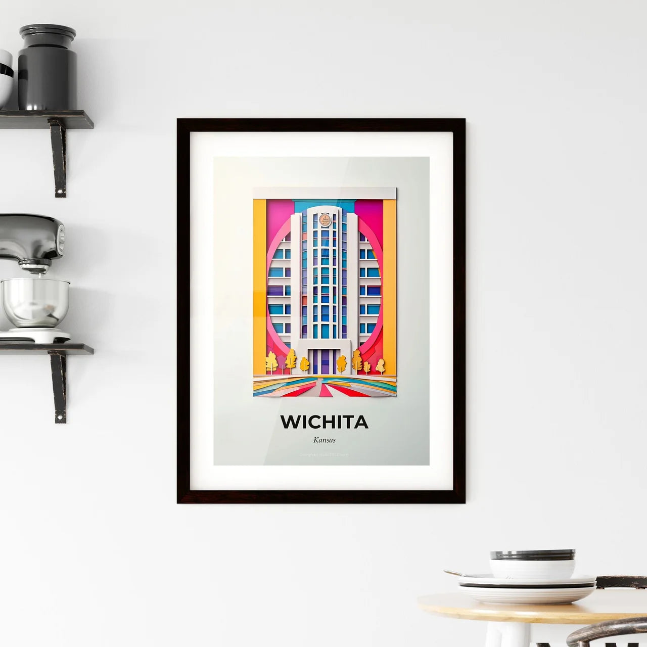 Vivid Wichita, Kansas, Framed Wall Art