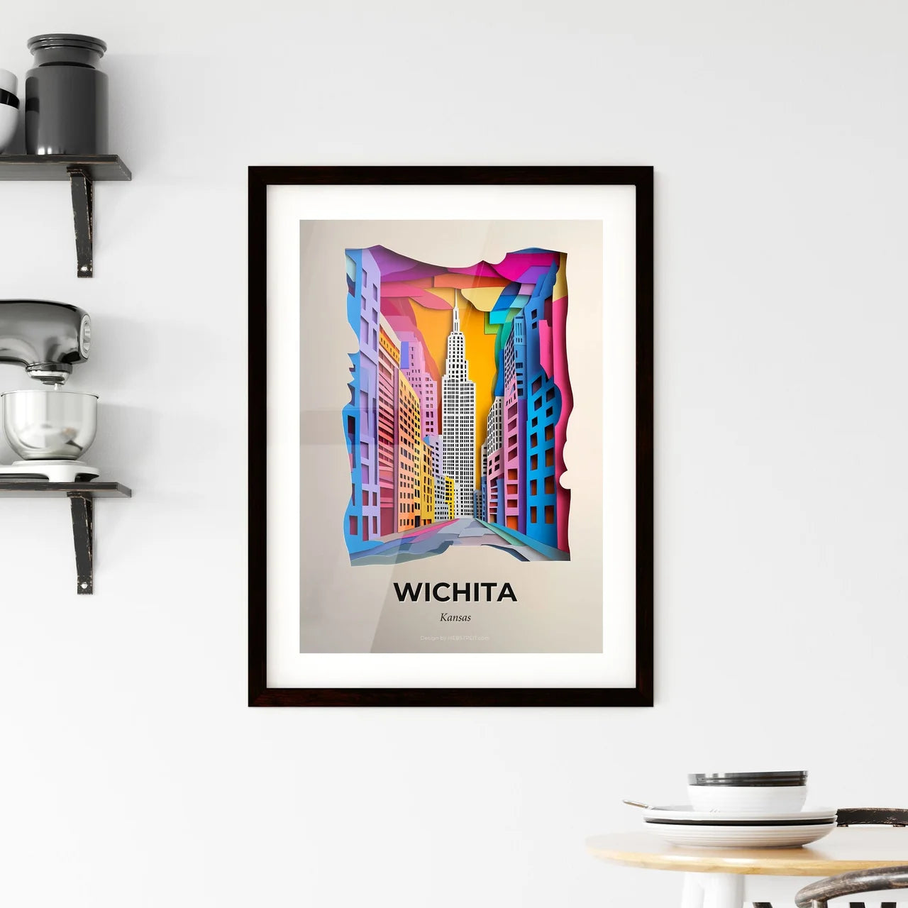 Vivid Wichita, Kansas, Framed Wall Art
