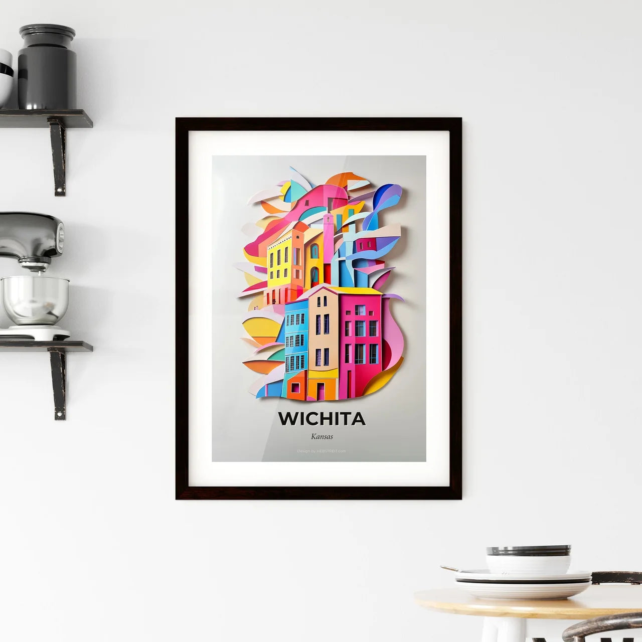 Vivid Wichita, Kansas, Framed Wall Art