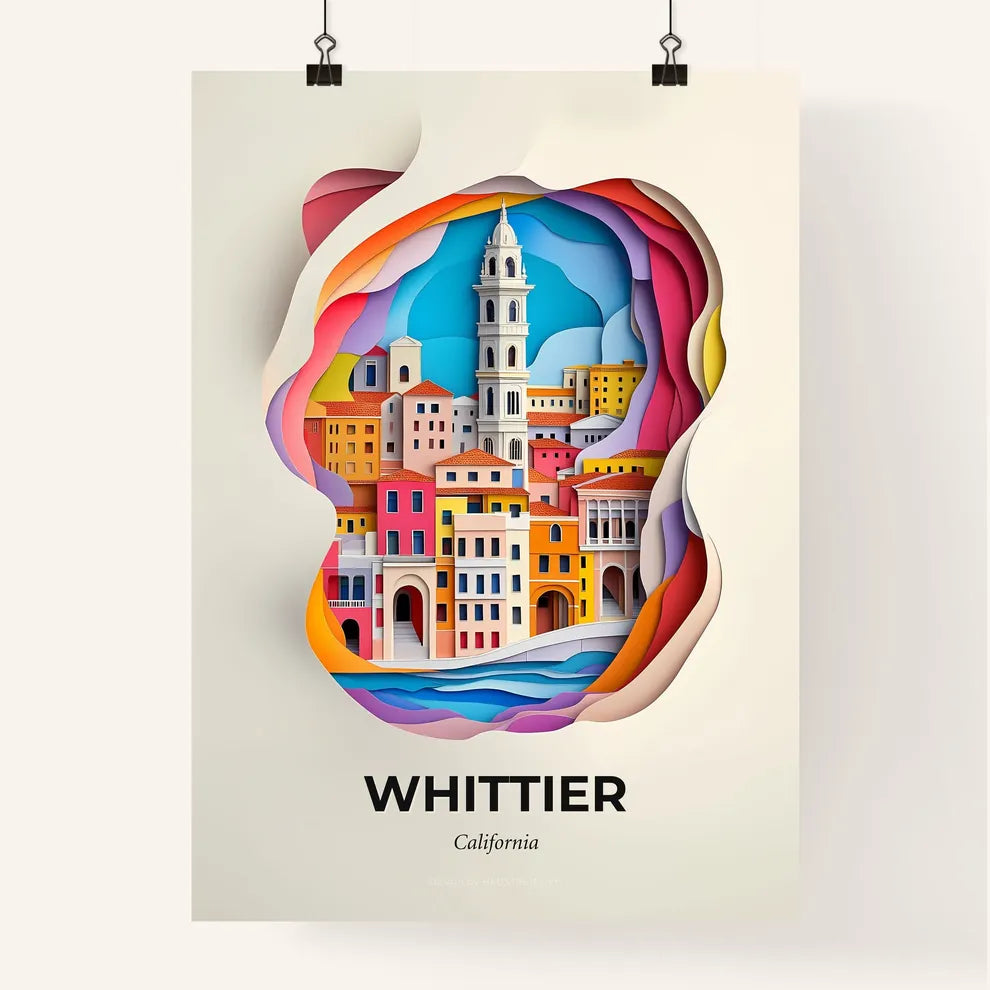 Vivid Whittier, California, Colorful Poster
