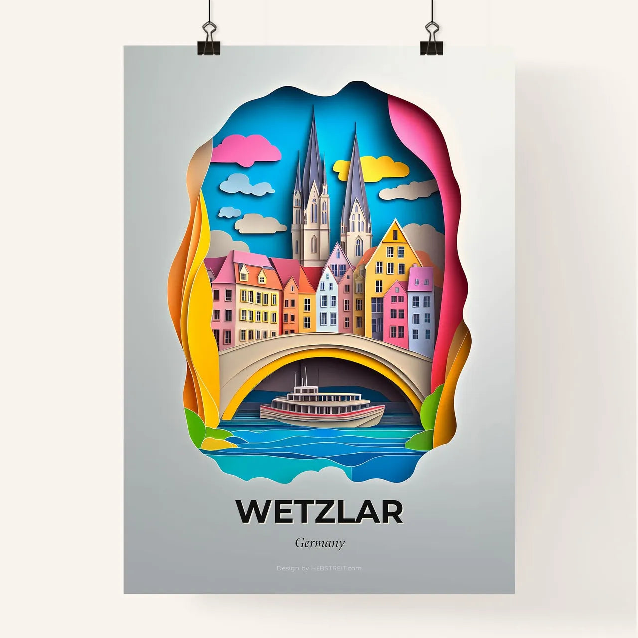Vivid Wetzlar, Germany, Colorful Poster