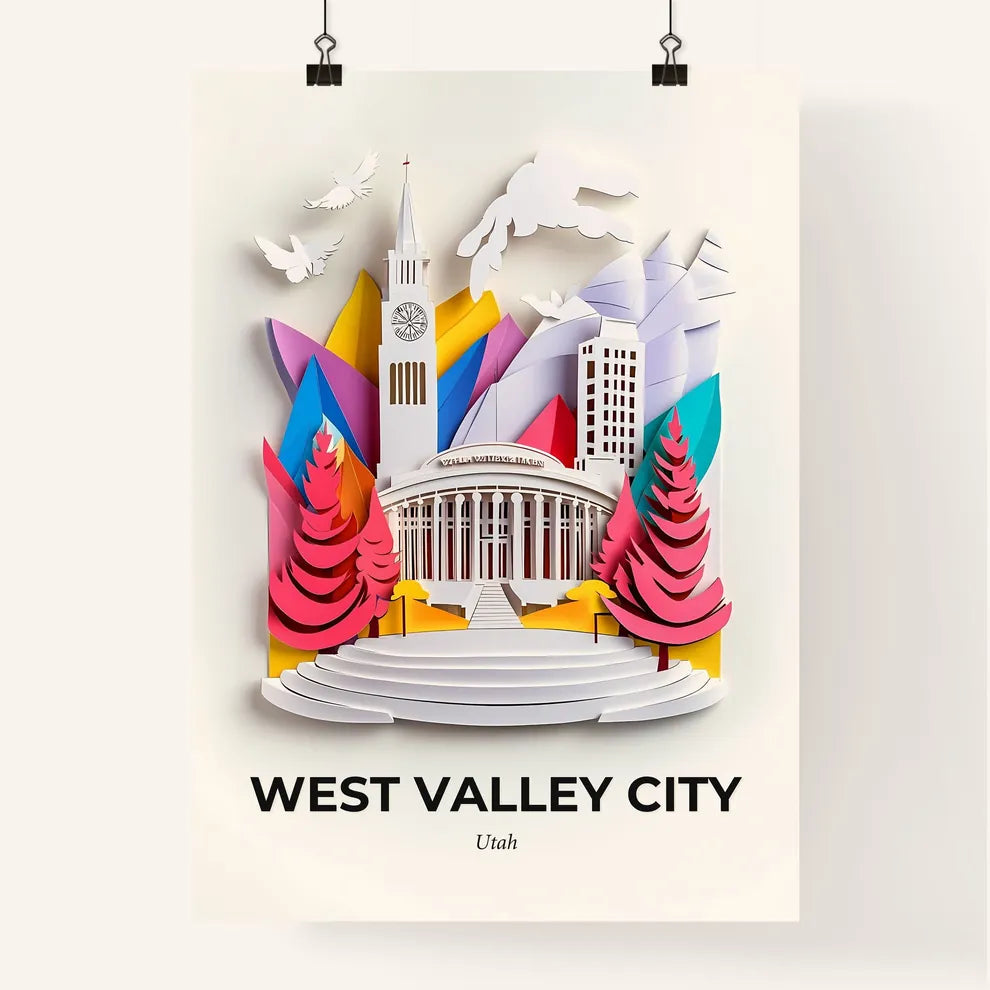 Vivid West Valley City, Utah, Colorful Poster