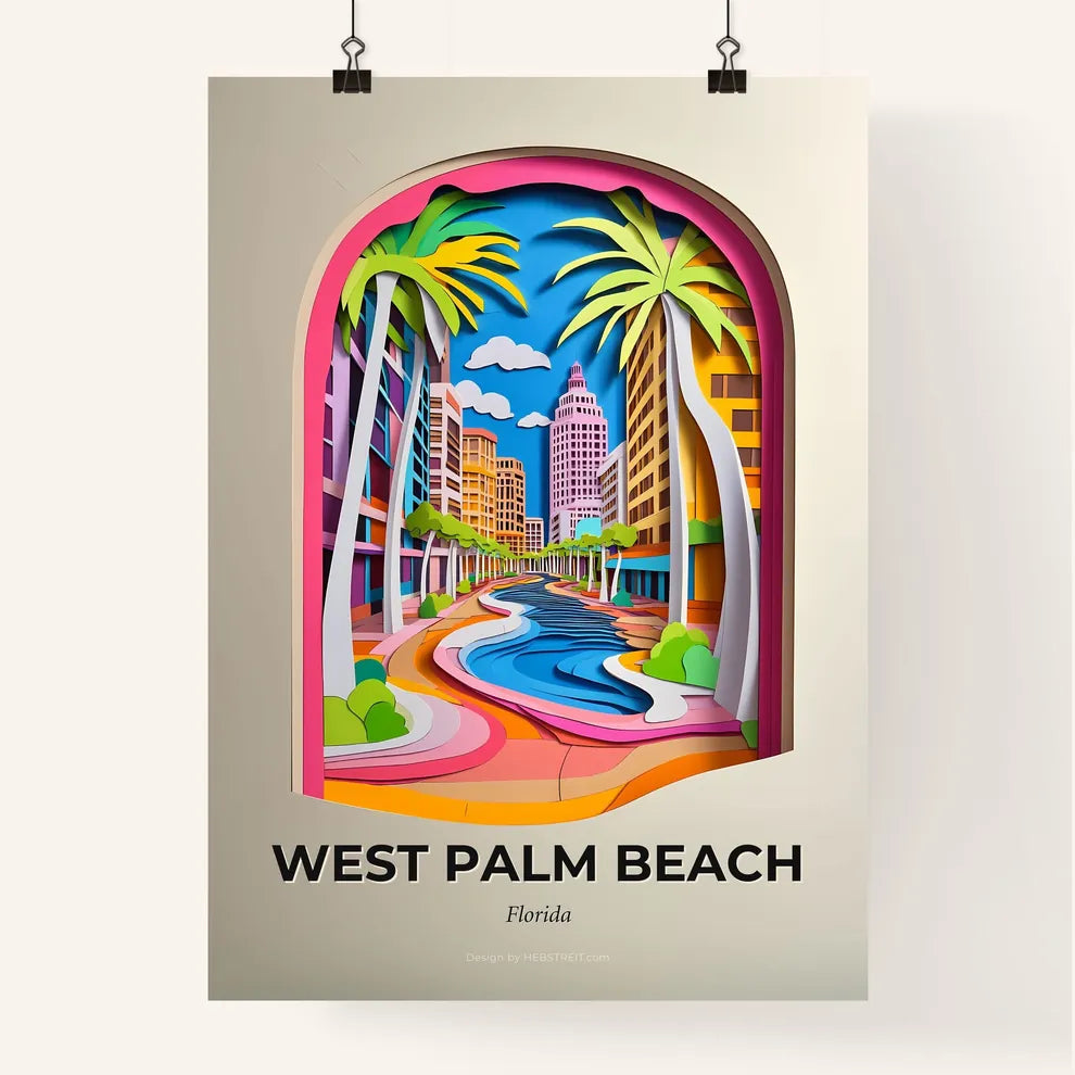 Vivid West Palm Beach, Florida, Colorful Poster
