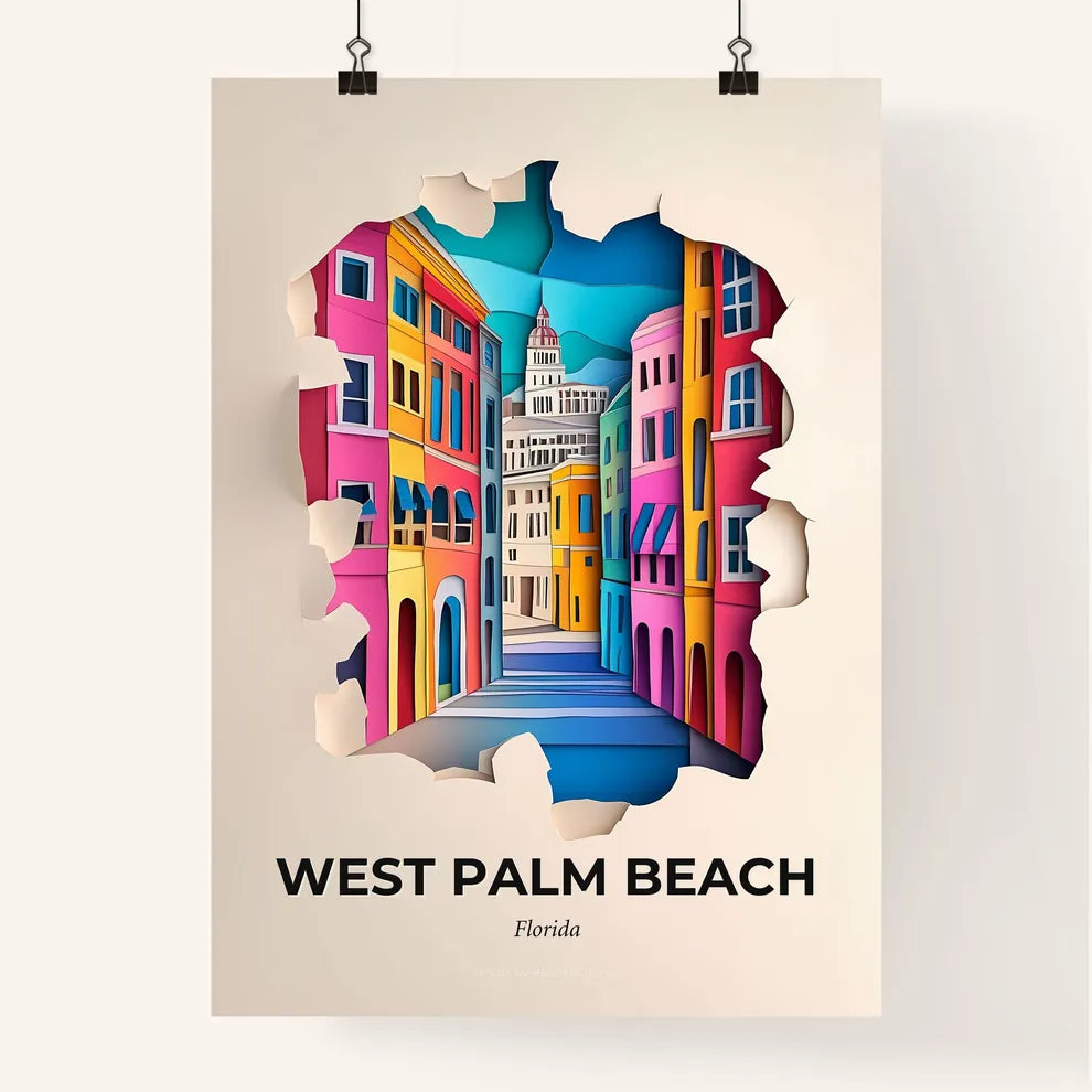 Vivid West Palm Beach, Florida, Colorful Poster