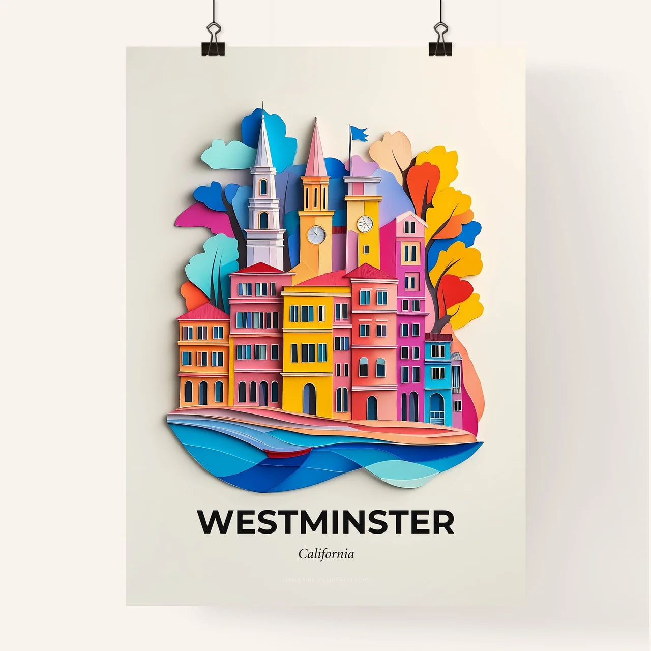 Vivid Westminster, California, Colorful Poster