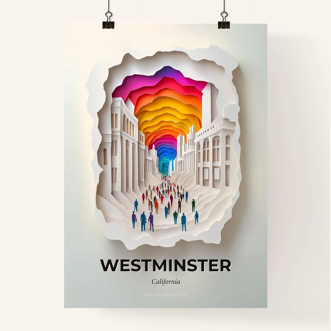 Vivid Westminster, California, Colorful Poster