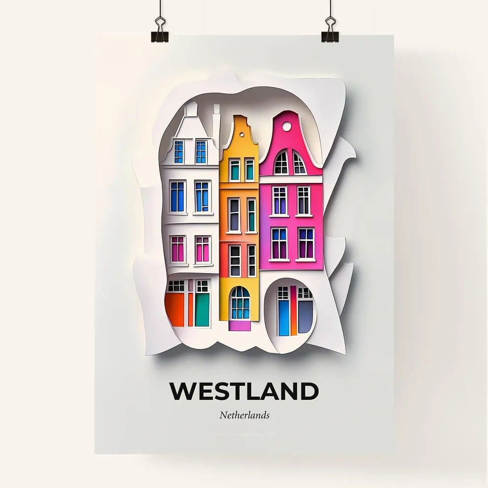 Vivid Westland, Netherlands, Colorful Poster