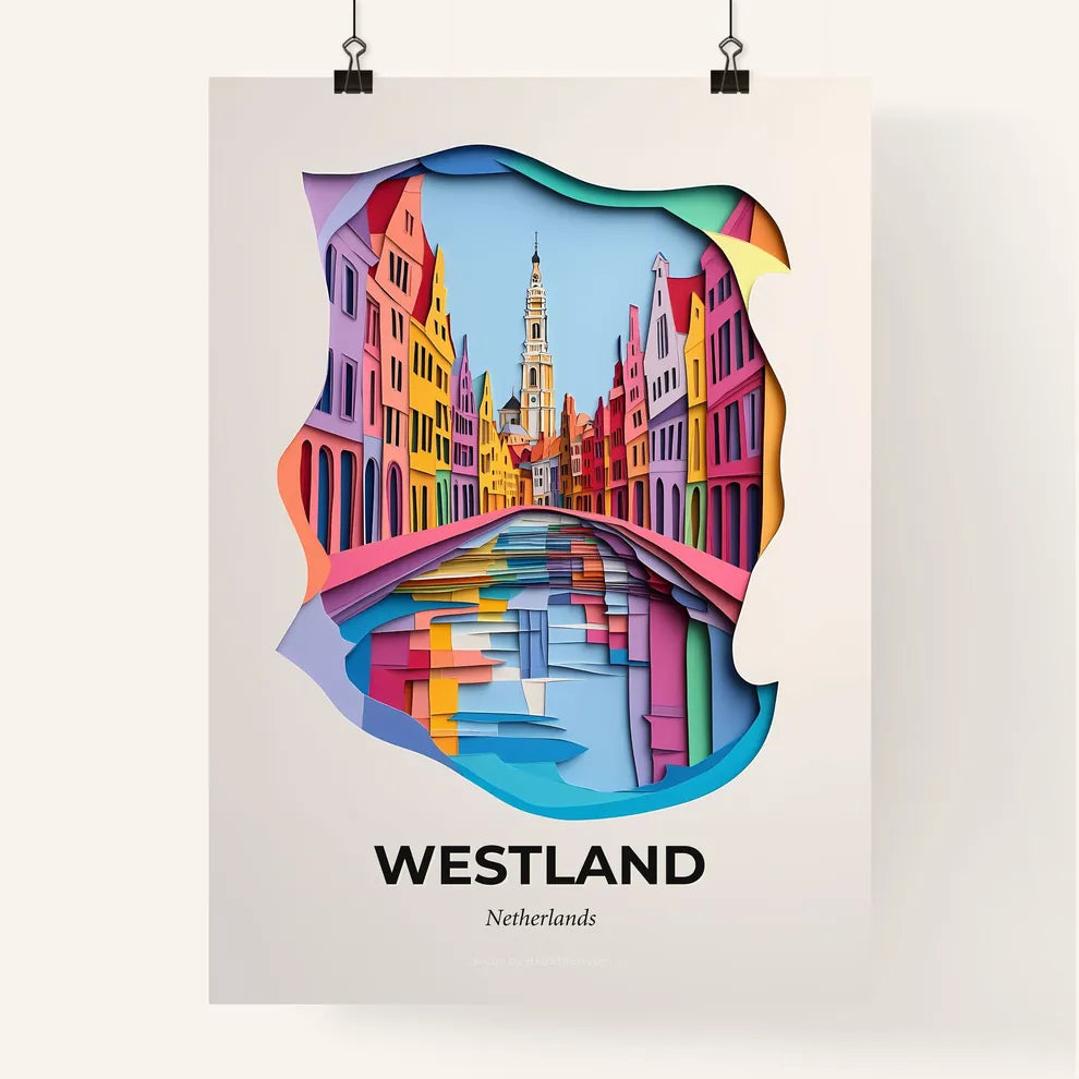 Vivid Westland, Netherlands, Colorful Poster