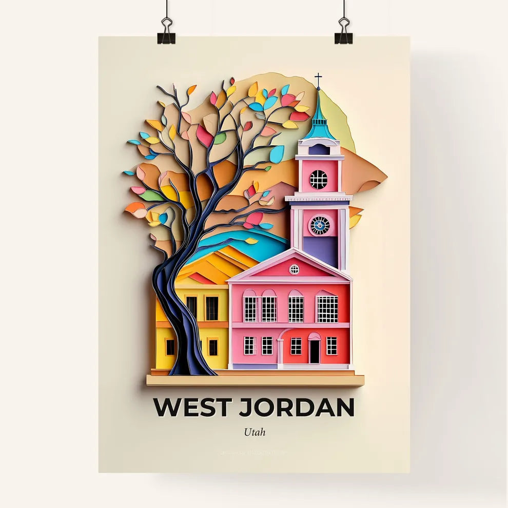 Vivid West Jordan, Utah, Colorful Poster