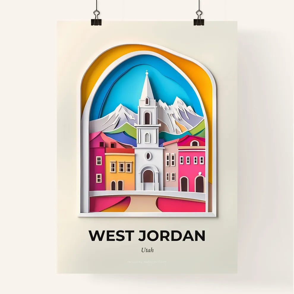 Vivid West Jordan, Utah, Colorful Poster