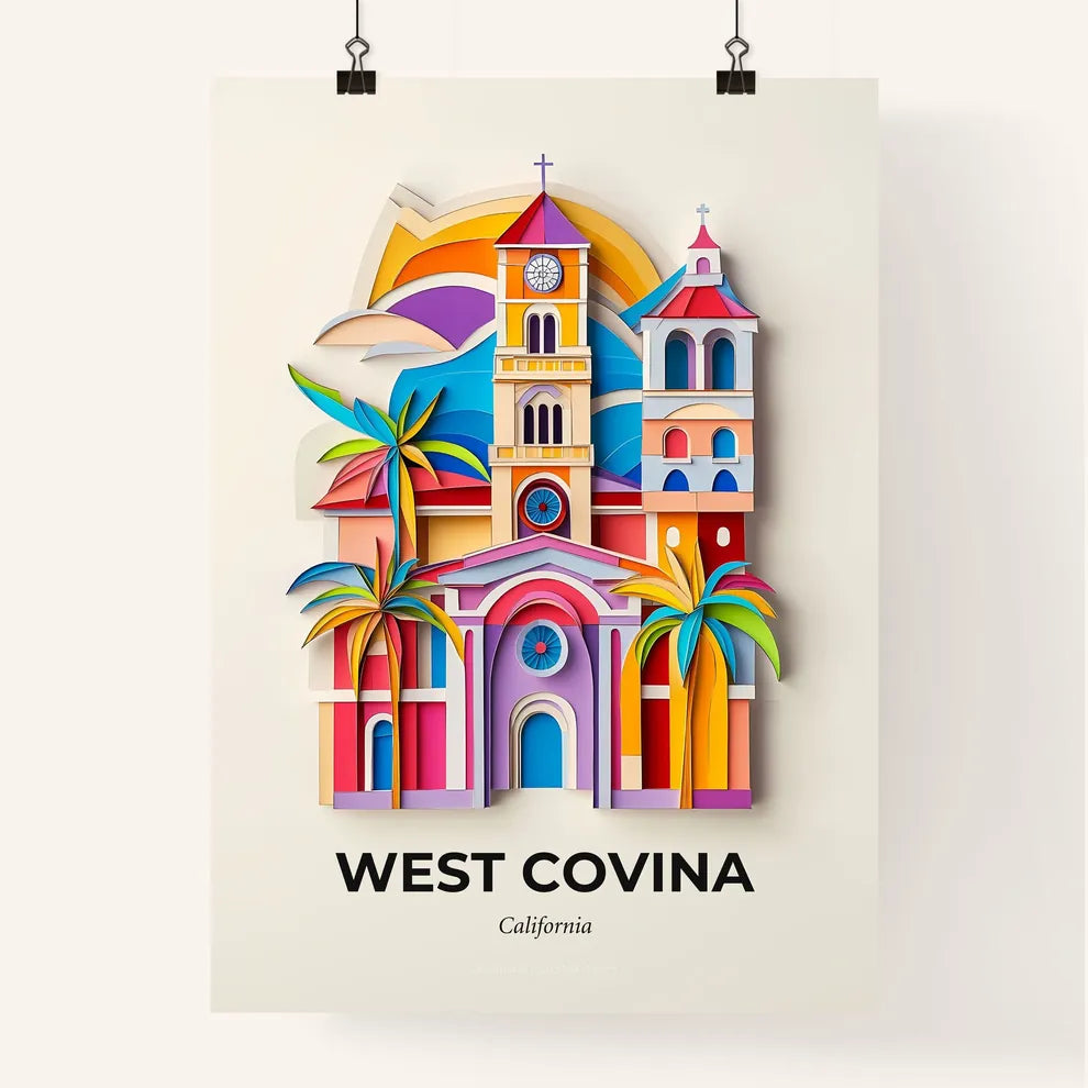Vivid West Covina, California, Colorful Poster