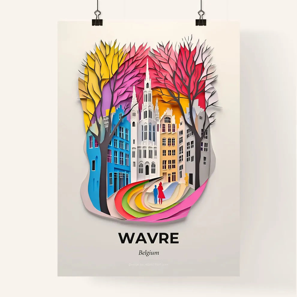 Vivid Wavre , Belgium, Colorful Poster
