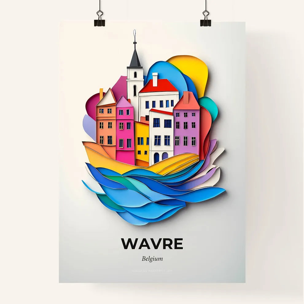 Vivid Wavre , Belgium, Colorful Poster