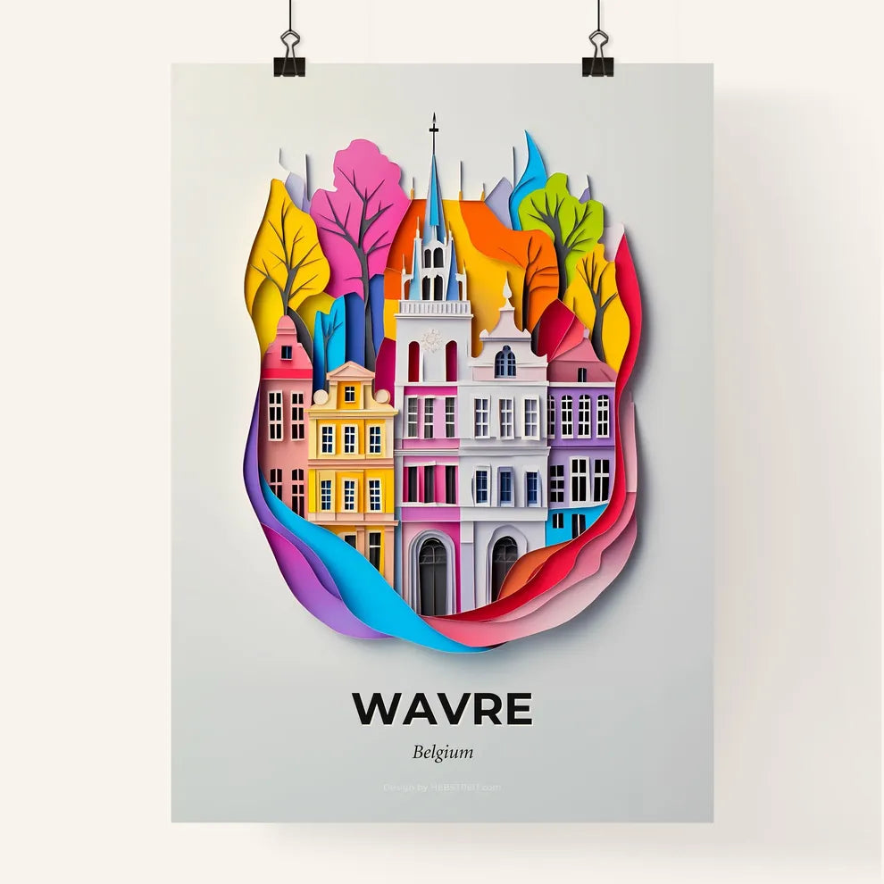 Vivid Wavre , Belgium, Colorful Poster