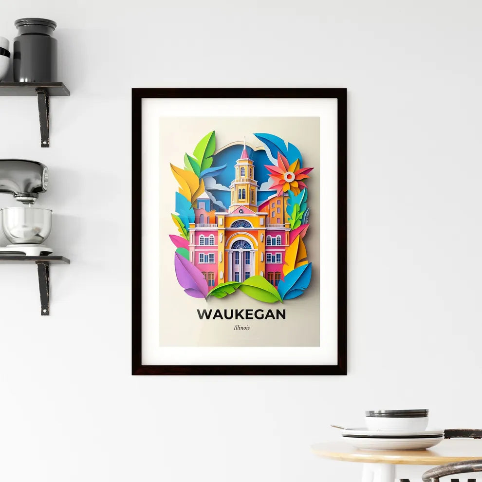Vivid Waukegan, Illinois, Framed Wall Art