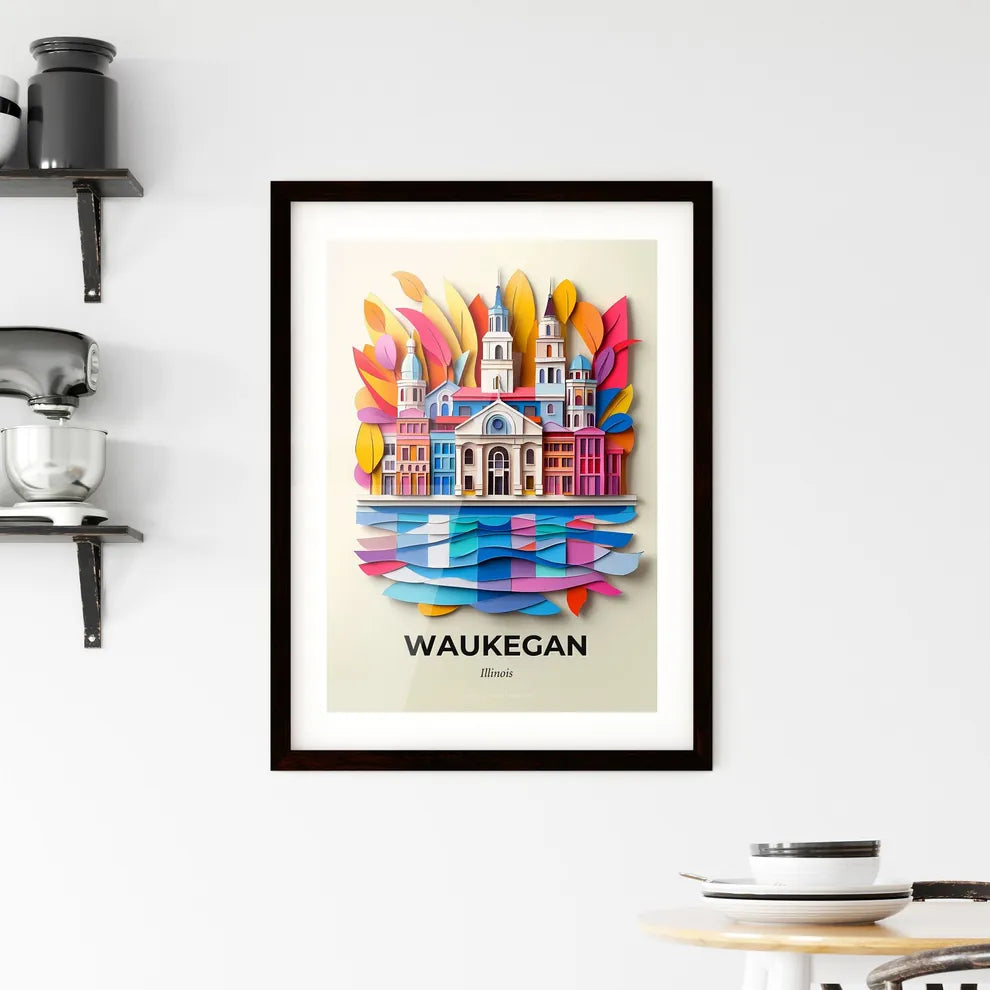 Vivid Waukegan, Illinois, Framed Wall Art