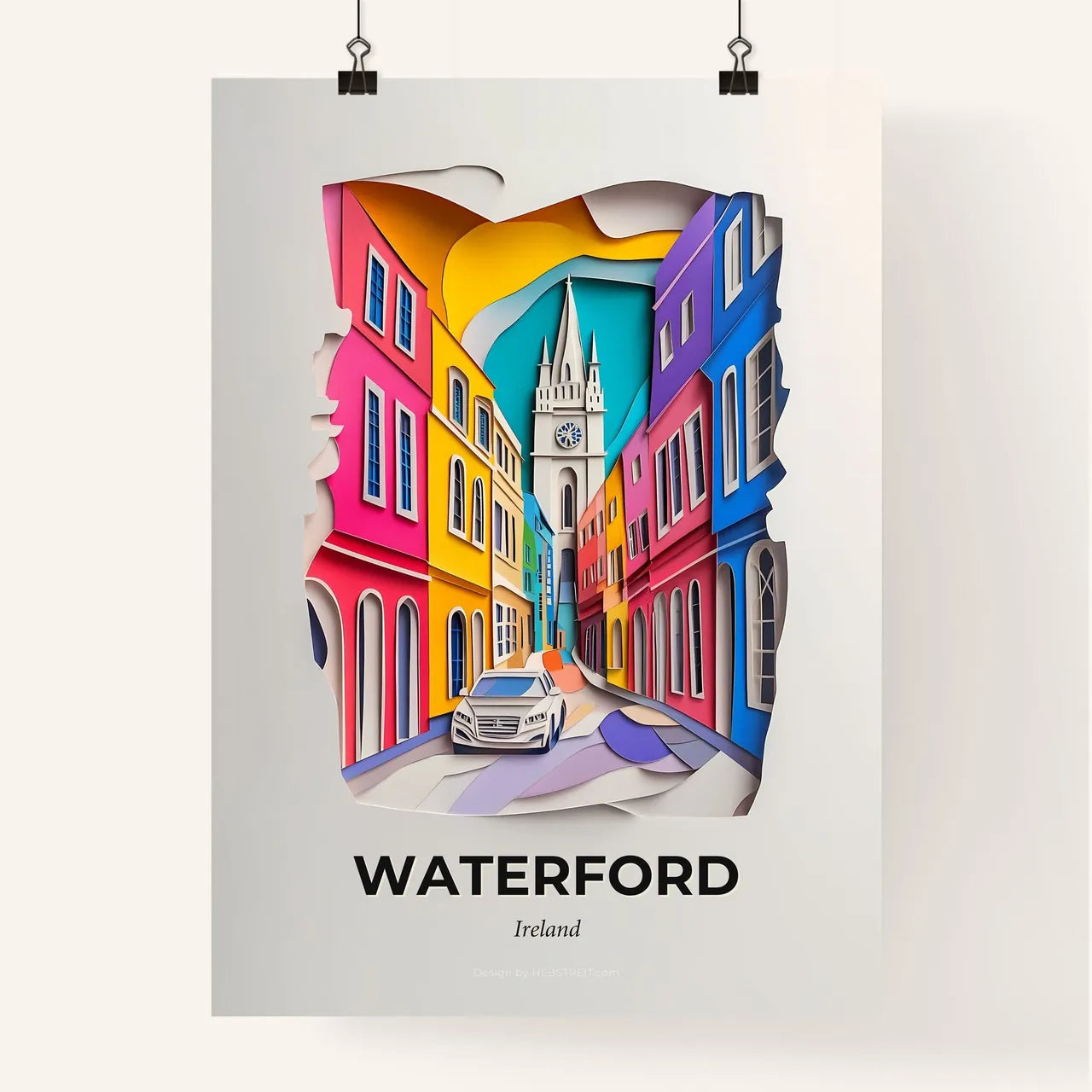 Vivid Waterford, Ireland, Colorful Poster