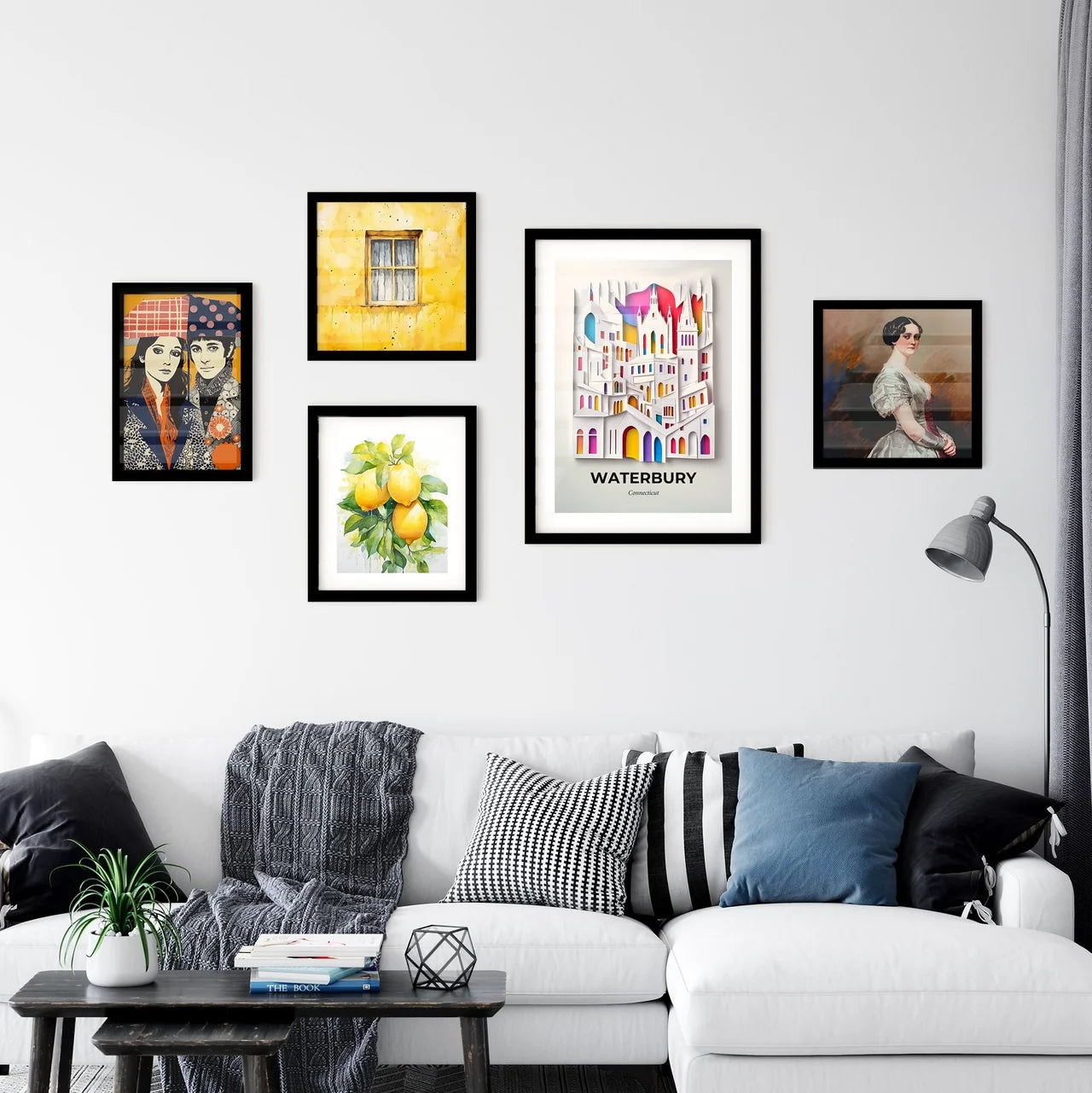 Vivid Waterbury, Connecticut, Premium Framed Prints