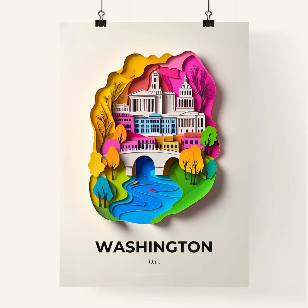 Vivid Washington, D.C., Colorful Poster