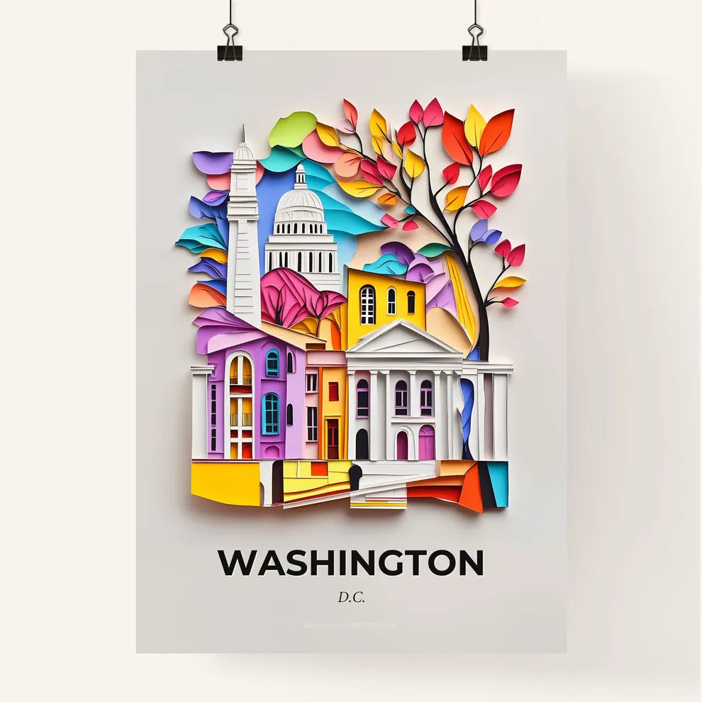 Vivid Washington, D.C., Colorful Poster